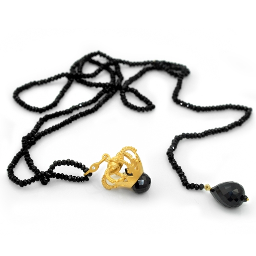 Regal Crown on Black Spinal 16' Gold
