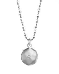 Mini Diamond Disc Necklace